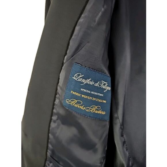 Brooks Brothers~Woman Size 0~ Midniht Blazer Wool Blend Linen Jacket Office Wear - Picture 7 of 16